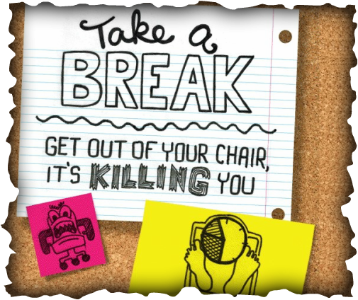 Take frequent breaks from your freelancing activities