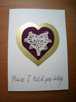 Make a Crochet and Paper Valentine Card