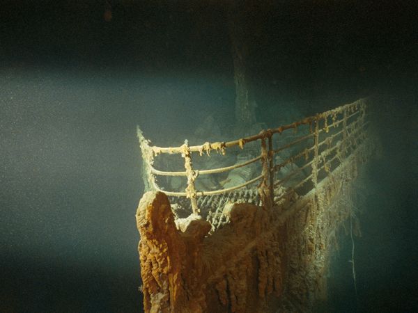 Prow of the Titanic Photographed by Emory Kristof, National Geographic in Newfoundland