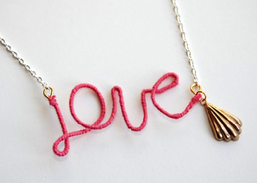 Make Mother's Day Thread Wrapped Love Necklace