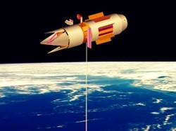 satellite pinging back the data using laser transmission via OPAL | NASA