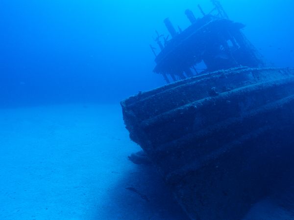 Sunken Tugboat Photographed by Heather Perry, National Geographic in British Virgin Islands