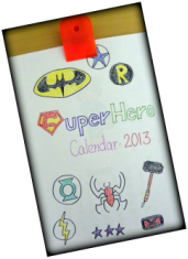 Kid Superhero Calendar