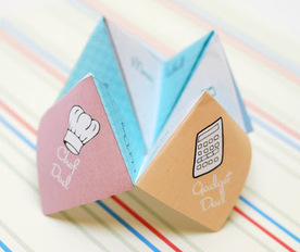 Fathers Day Cootie Catcher Coupons