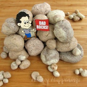 Make Fathers Day edible fudge rocks