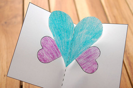 Make a Pop up Valentines Day Card (Robert Sabuda Method)