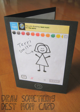 Make a Draw something Mothers Day card