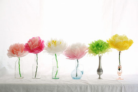 Make a Fluffy Tissue Paper Flower for Mother's Day