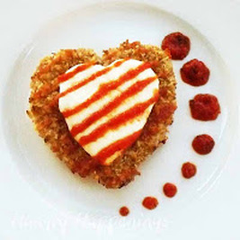 Chicken Parmesan Valentine Hearts